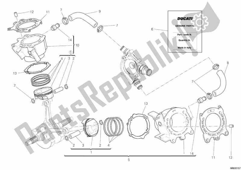 Todas las partes para Cilindro - Pistón de Ducati Diavel Carbon 1200 2012